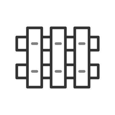 Çit. Web simgesi vektör illüstrasyonu