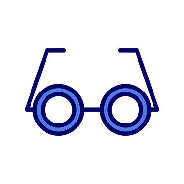 gözlük simgesi beyaz zemin üzerinde. vektör çizim.