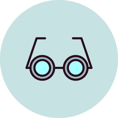 gözlük simgesi beyaz zemin üzerinde. vektör çizim.