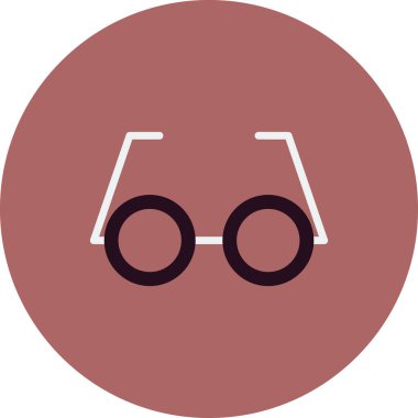 gözlük simgesi beyaz zemin üzerinde. vektör çizim.