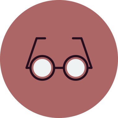 gözlük simgesi beyaz zemin üzerinde. vektör çizim.