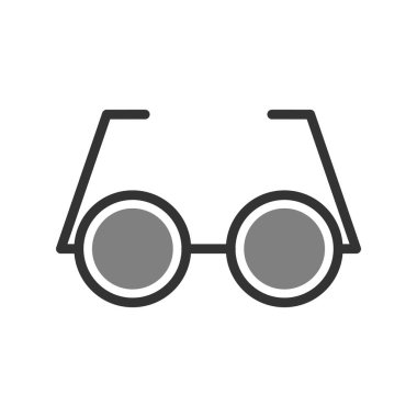 gözlük simgesi beyaz zemin üzerinde. vektör çizim.
