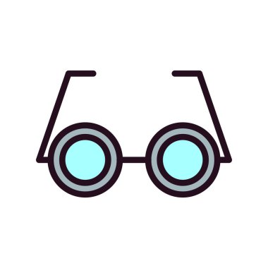 gözlük simgesi beyaz zemin üzerinde. vektör çizim.