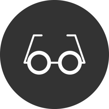 gözlük simgesi beyaz zemin üzerinde. vektör çizim.