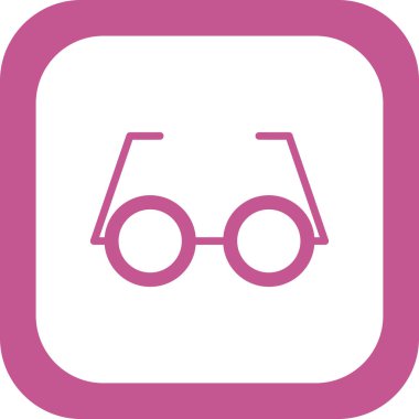 gözlük simgesi beyaz zemin üzerinde. vektör çizim.