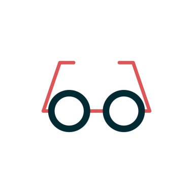 gözlük simgesi beyaz zemin üzerinde. vektör çizim.