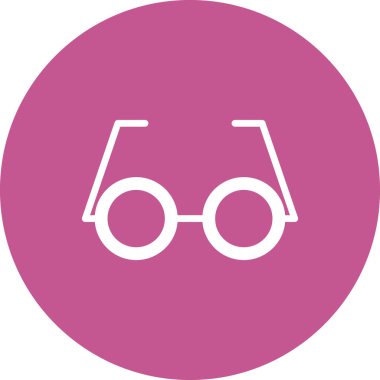 gözlük simgesi beyaz zemin üzerinde. vektör çizim.