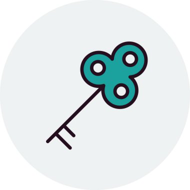 Anahtar simgesi vektör illüstrasyonu