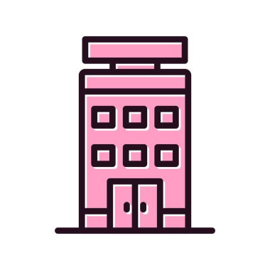 Otel simgesi vektör illüstrasyonu