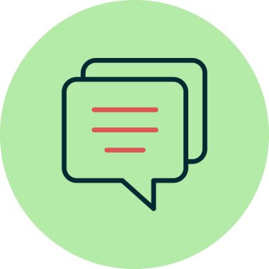 Sohbet simgesinin vektör illüstrasyonu