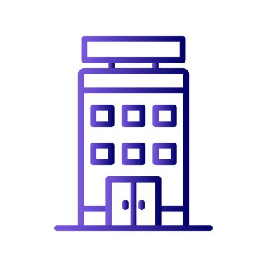 Otel simgesi vektör illüstrasyonu