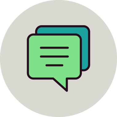 Sohbet simgesi vektör illüstrasyonu