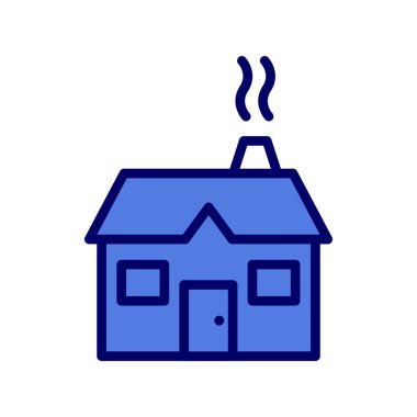 ev vektörü ince çizgi simgesi