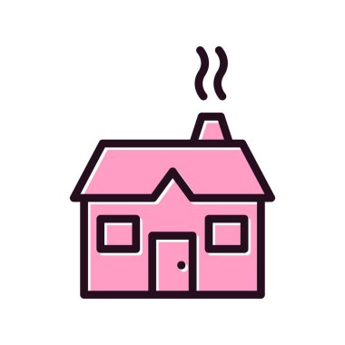 ev vektörü ince çizgi simgesi