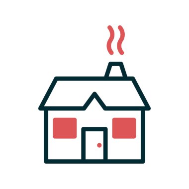 ev vektörü ince çizgi simgesi