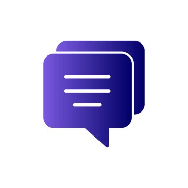 Sohbet balonu ikonu vektör çizimi tasarımı