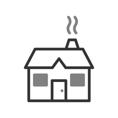 ev vektörü ince çizgi simgesi