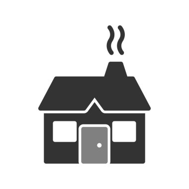 Beyaz arkaplanda izole edilmiş ev simgesi vektörü, şeffaf tuğla işareti logosu konsepti, ana hat tasarımı, doğrusal tasarım