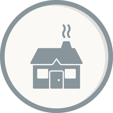 ev vektörü ince çizgi simgesi