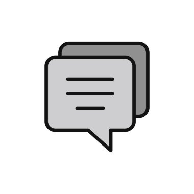 Sohbet kabarcığı vektör illüstrasyonu