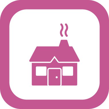 ev vektörü ince çizgi simgesi