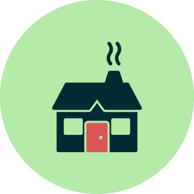 ev vektörü ince çizgi simgesi