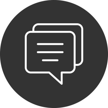 Sohbet simgesi vektör illüstrasyonu