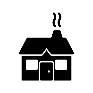 Beyaz arkaplanda izole edilmiş ev simgesi vektörü, şeffaf tuğla işareti logosu konsepti, ana hat tasarımı, doğrusal tasarım