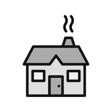 ev vektörü ince çizgi simgesi