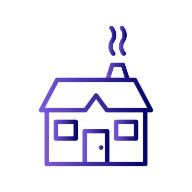 ev vektörü ince çizgi simgesi