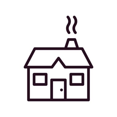 ev vektörü ince çizgi simgesi