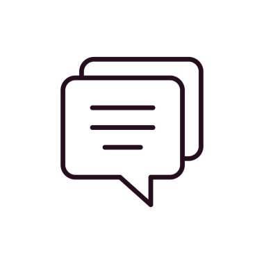 Sohbet kabarcığı vektör illüstrasyonu