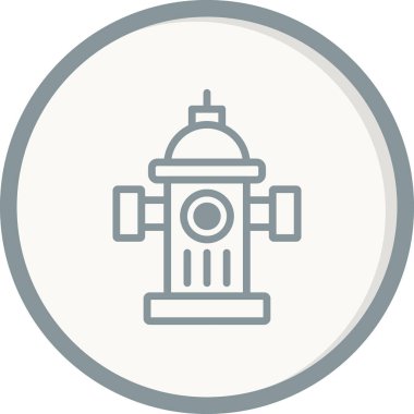 Vektör çizimi, sokak yangın musluğunun simgesi