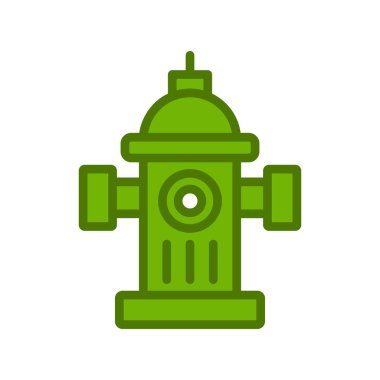 Vektör çizimi, sokak yangın musluğunun simgesi