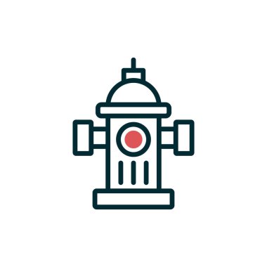 Vektör çizimi, sokak yangın musluğunun simgesi