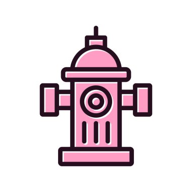 Vektör çizimi, sokak yangın musluğunun simgesi