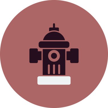 Vektör çizimi, sokak yangın musluğunun simgesi