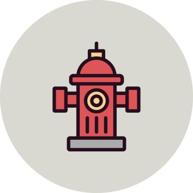 Vektör çizimi, sokak yangın musluğunun simgesi