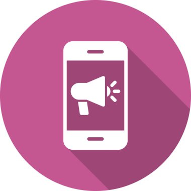 Cep telefonu simgesi, vektör illüstrasyonu 