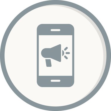 Cep telefonu simgesi, vektör illüstrasyonu 