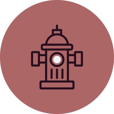 Vektör çizimi, sokak yangın musluğunun simgesi