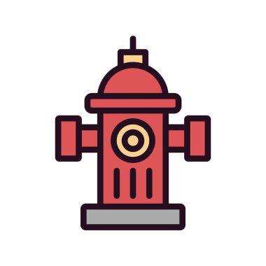 Vektör çizimi, sokak yangın musluğunun simgesi