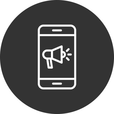 Cep telefonu simgesi, vektör illüstrasyonu 