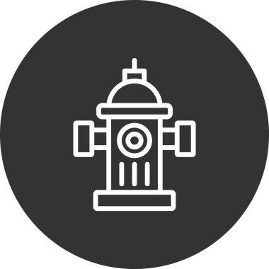 Vektör çizimi, sokak yangın musluğunun simgesi