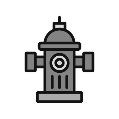 Vektör çizimi, sokak yangın musluğunun simgesi