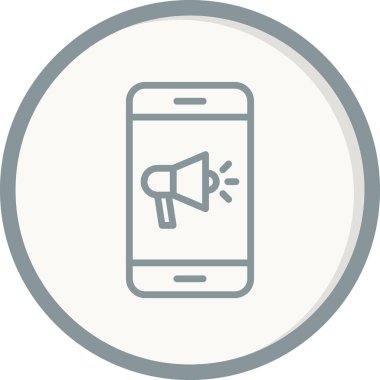 Cep telefonu simgesi, vektör illüstrasyonu 