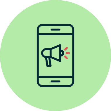 Cep telefonu simgesi, vektör illüstrasyonu 