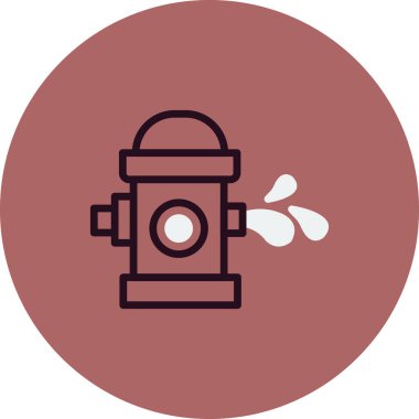 vektör illüstrasyonu, su damlalı sokak yangın musluğu simgesi 