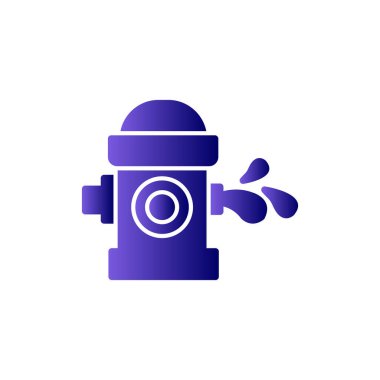 vektör illüstrasyonu, su damlalı sokak yangın musluğu simgesi 