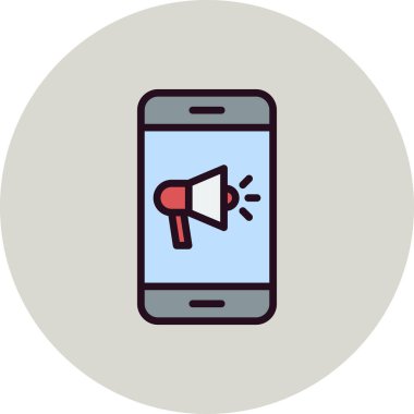 Cep telefonu simgesi, vektör illüstrasyonu 